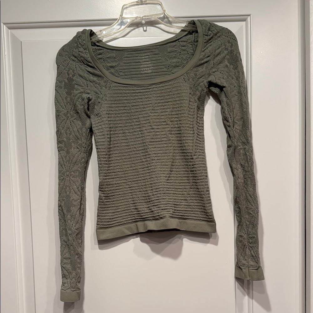Sage Green Women's Top - So Many Likes Free People top.